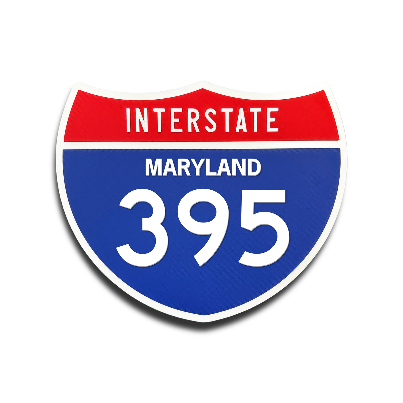 Interstate 395 Maryland road sign replica front view