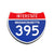 Interstate 395 Massachusetts road sign replica front view