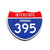 Interstate 395 Virginia road sign replica front view