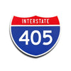 Interstate 405 Number Only road sign replica front view