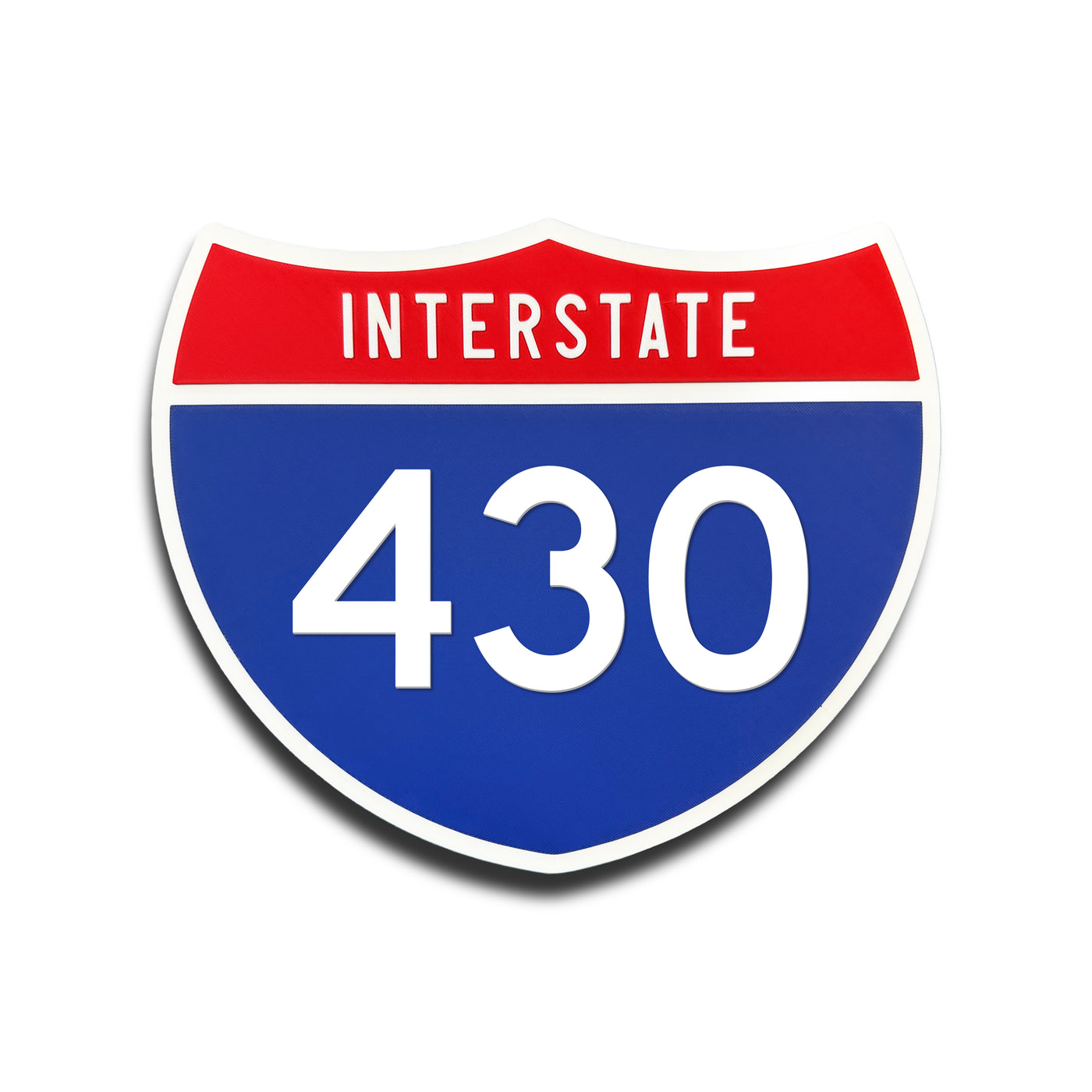 Interstate 430 Number Only road sign replica front view