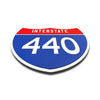 Interstate 440 Number Only road sign replica flat view