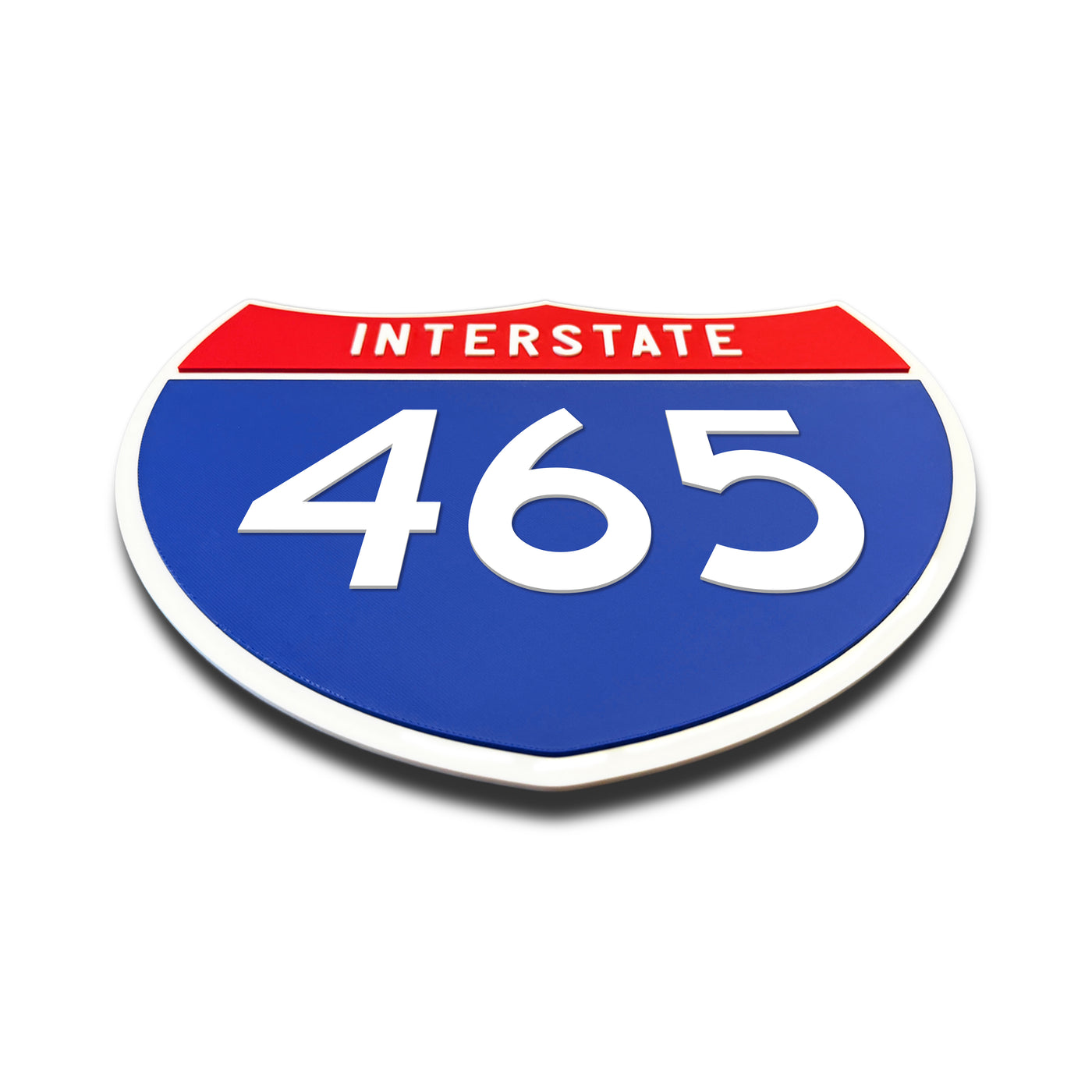 Interstate 465 Number Only road sign replica flat view