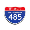 Interstate 485 North Carolina road sign replica front view