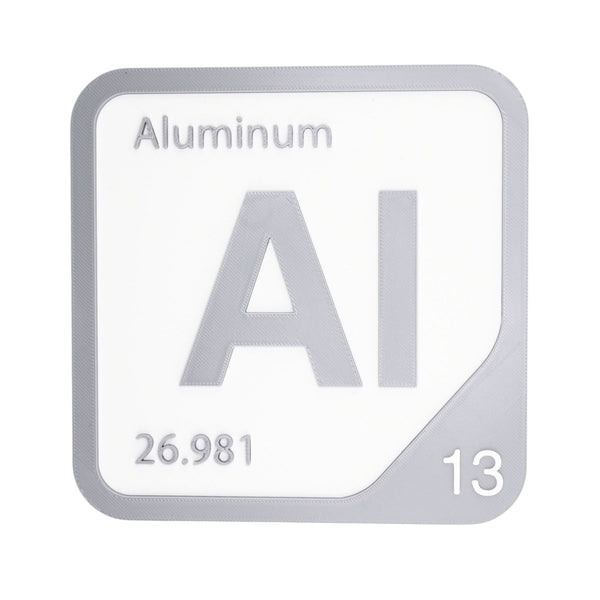 ALUMINUM Periodic Table Tile – Educational Wall Art for Science Lovers, 5.6 x 5.6 Inches
