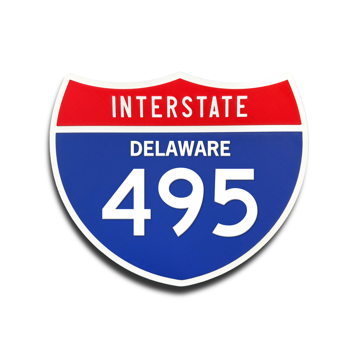 Interstate 495 Delaware road sign replica front view