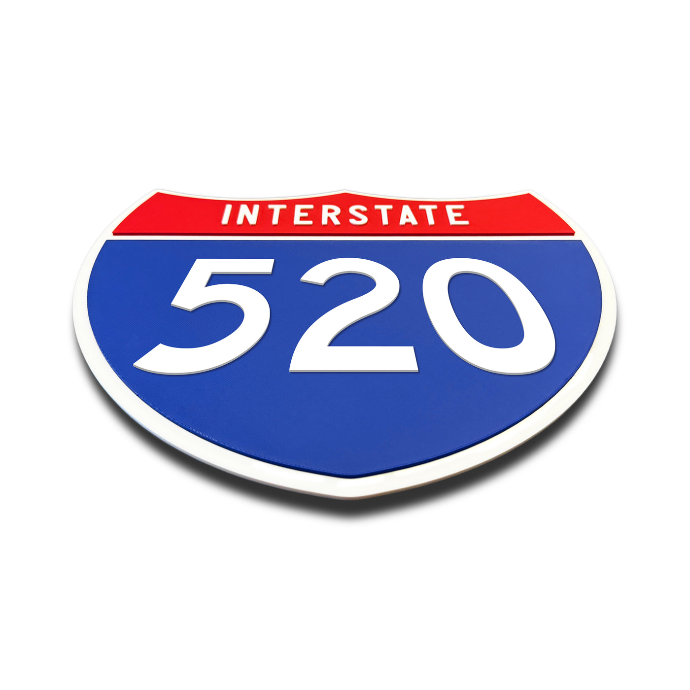 Interstate 520 Number Only road sign replica flat view