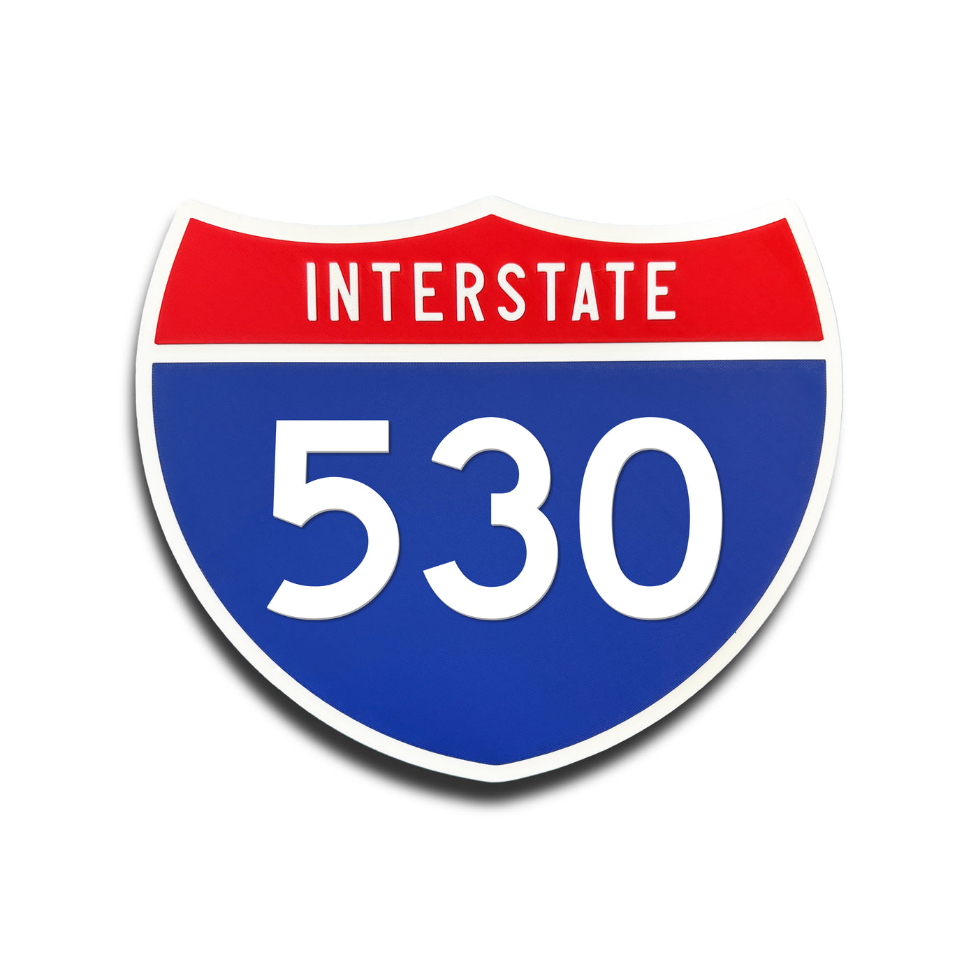 Interstate 530 Number Only road sign replica front view