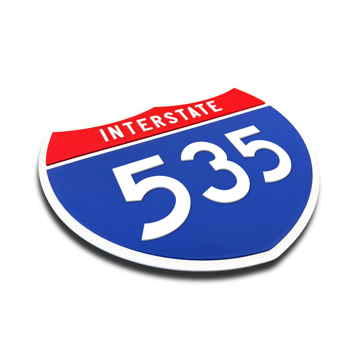 Interstate 535 Number Only road sign replica three quarter view