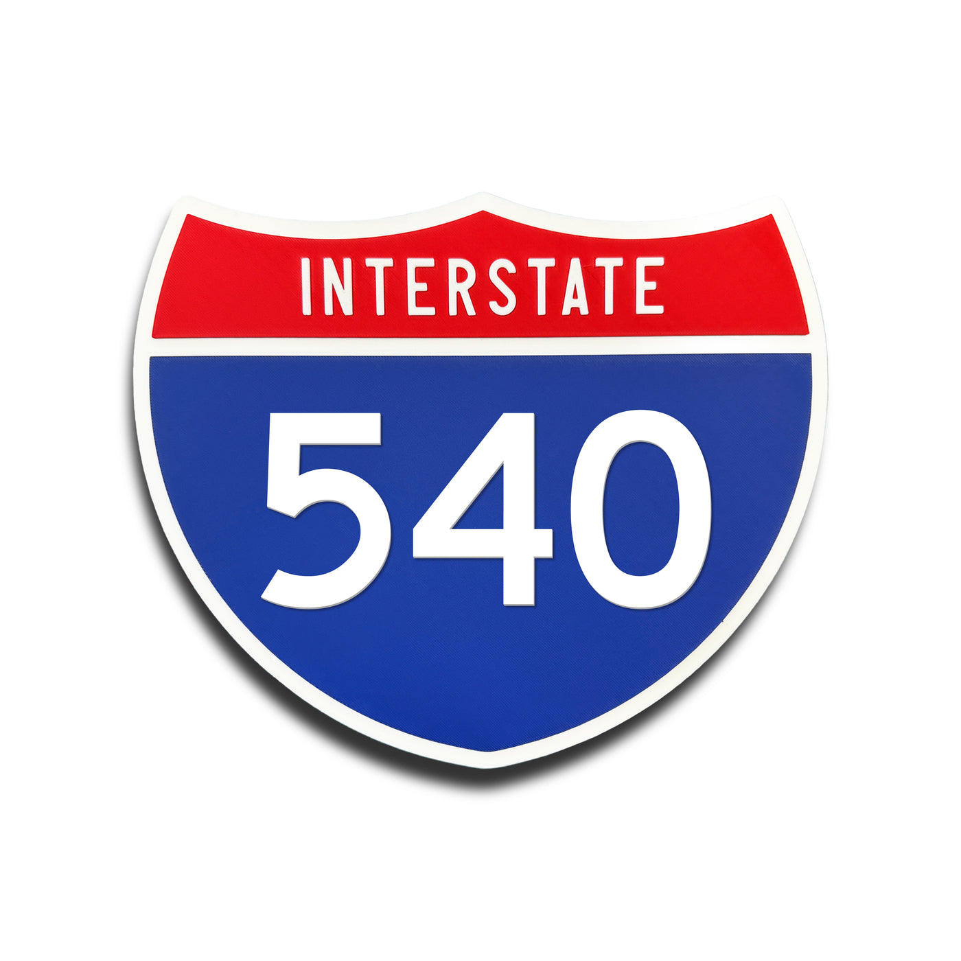 Interstate 540 Number Only road sign replica front view