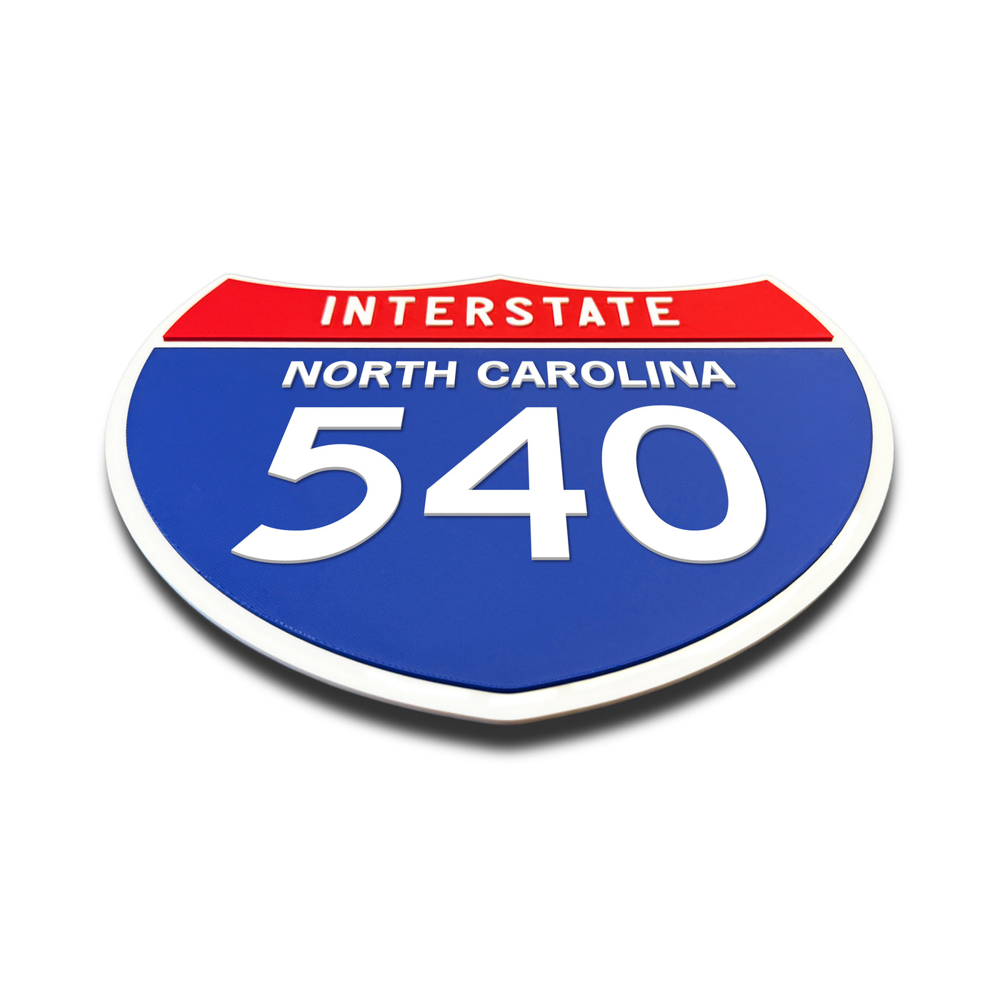 Interstate 540 – North Carolina road sign replica flat view