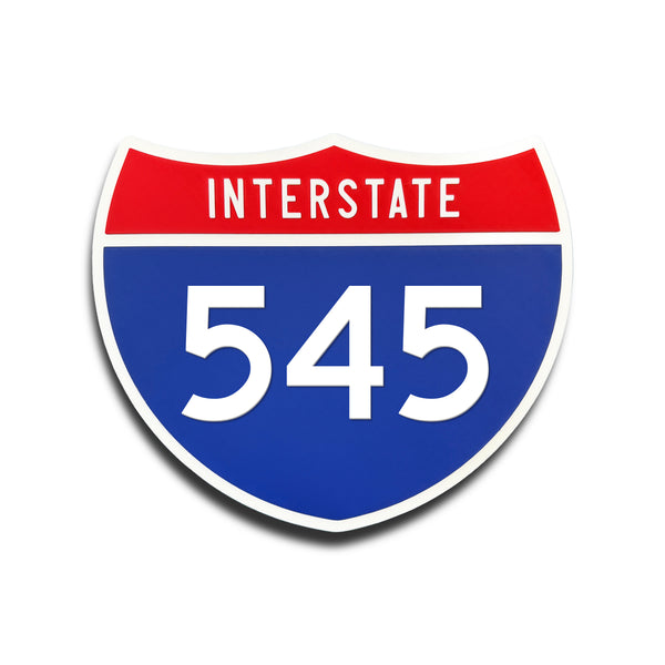 Interstate 545 Number Only road sign replica front view