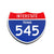 Interstate 545 Texas road sign replica front view