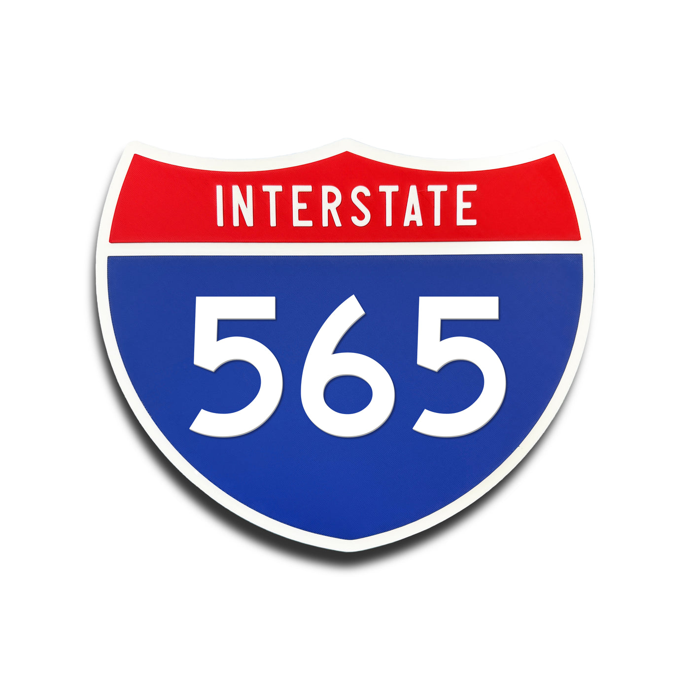 Interstate 565 Number Only road sign replica front view