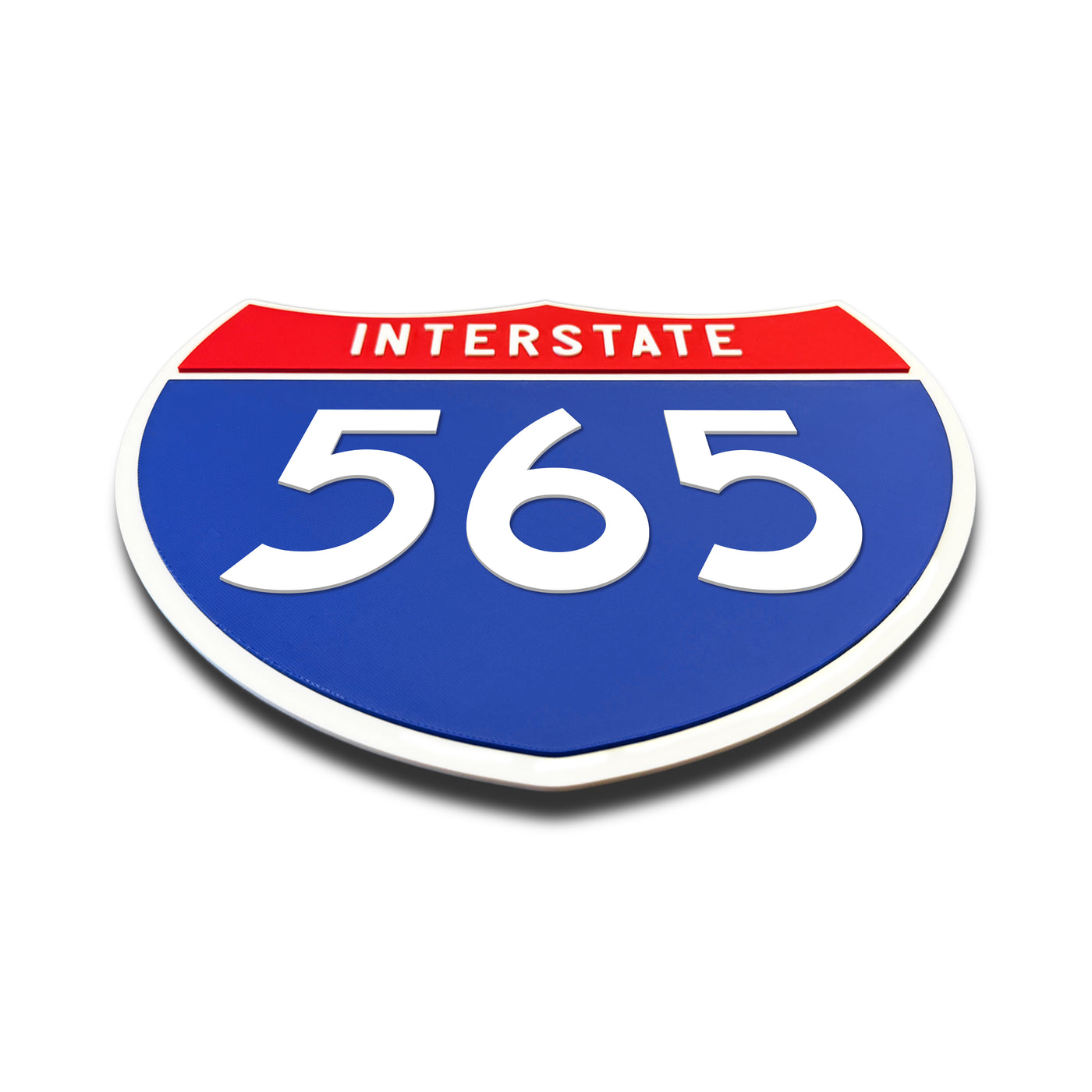 Interstate 565 Number Only road sign replica flat view