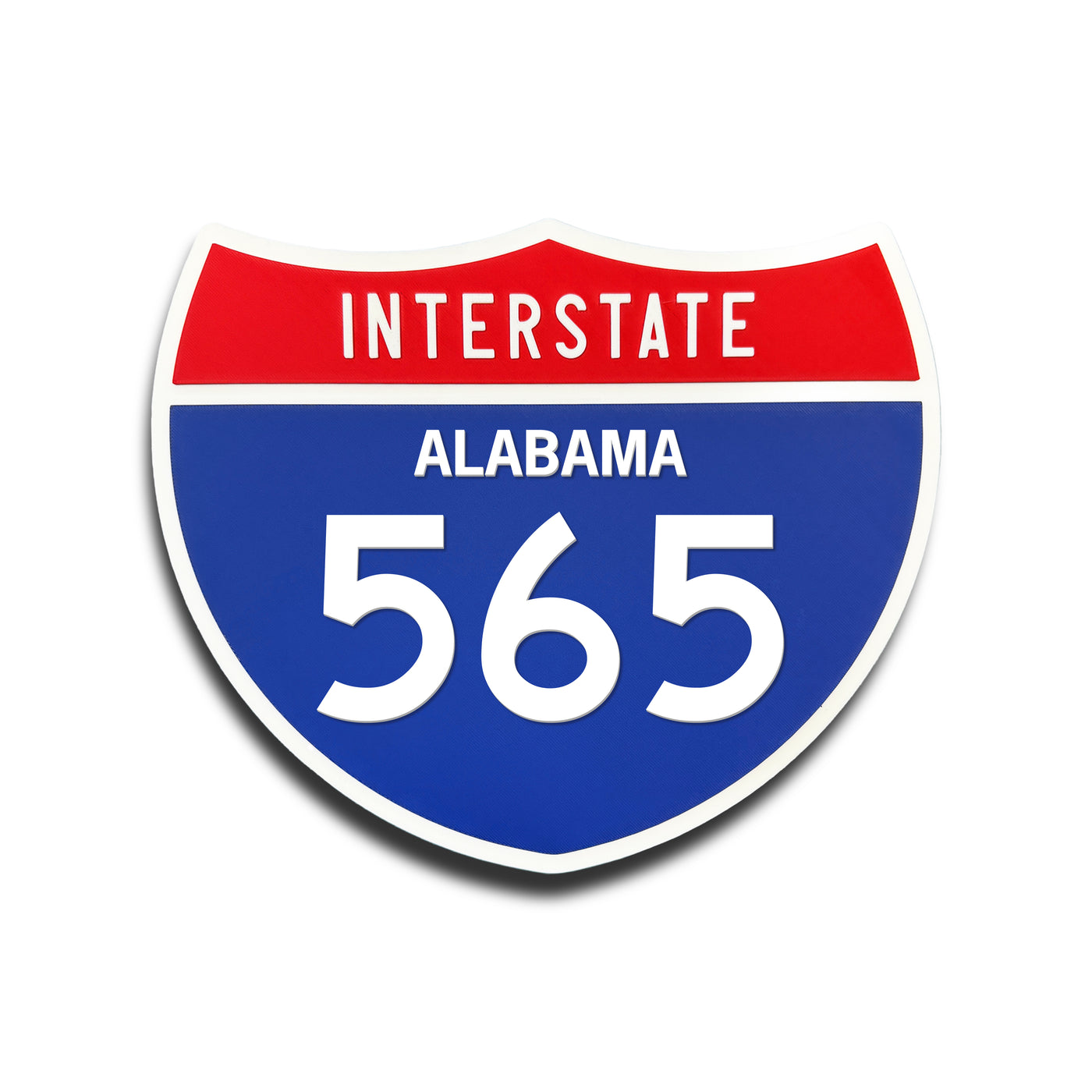 Interstate 565 Alabama road sign replica front view