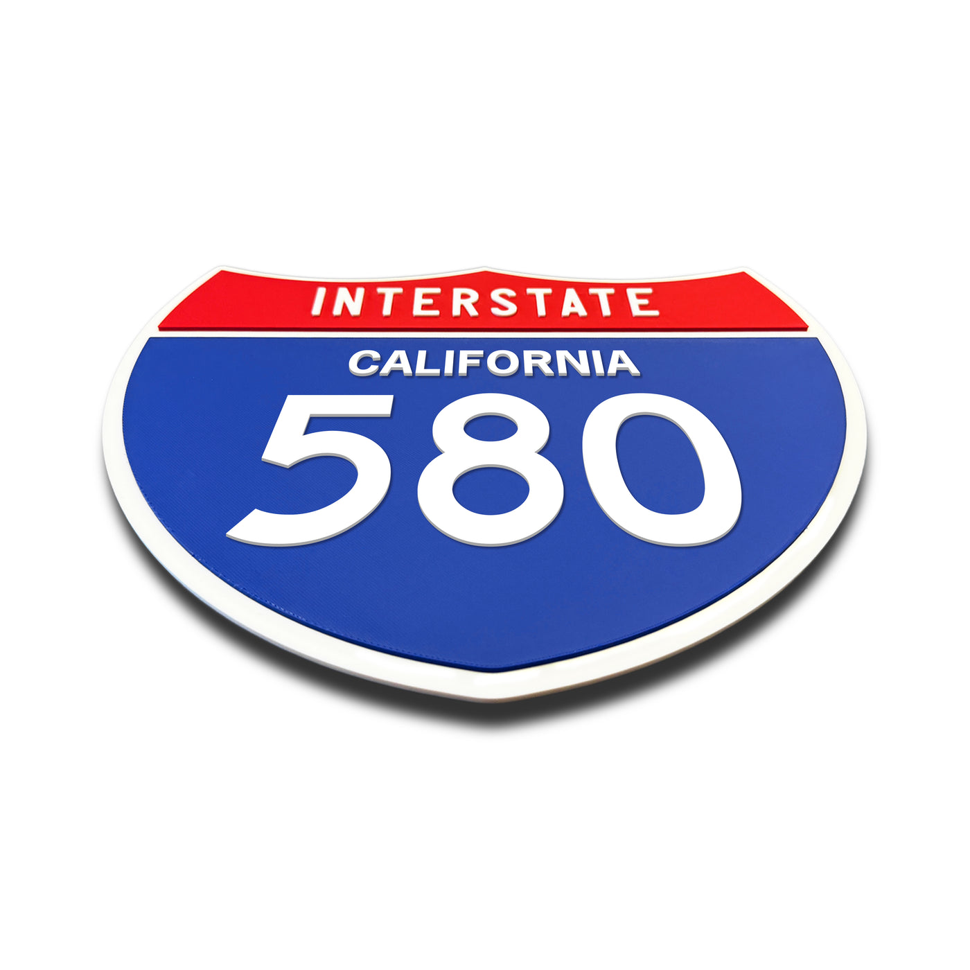 Interstate 580 – California road sign replica flat view