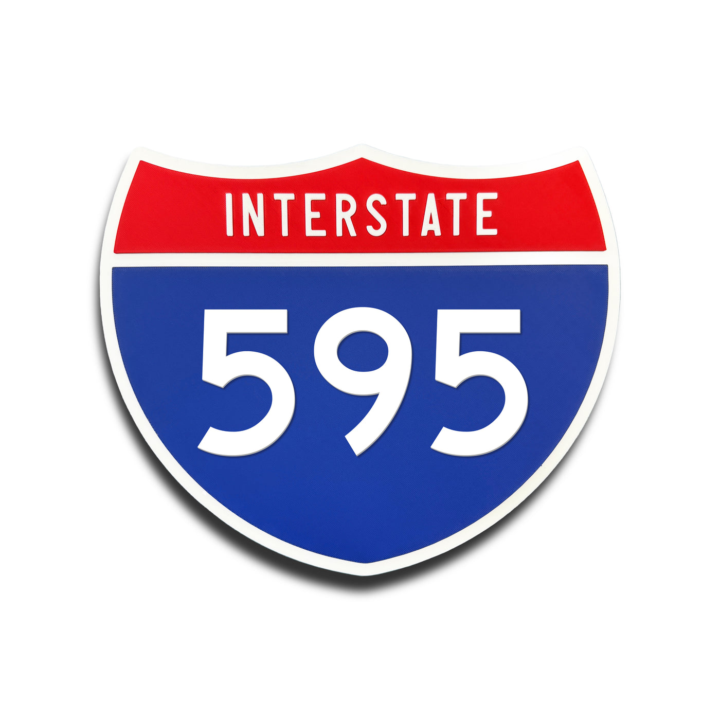 Interstate 595 Number Only road sign replica front view