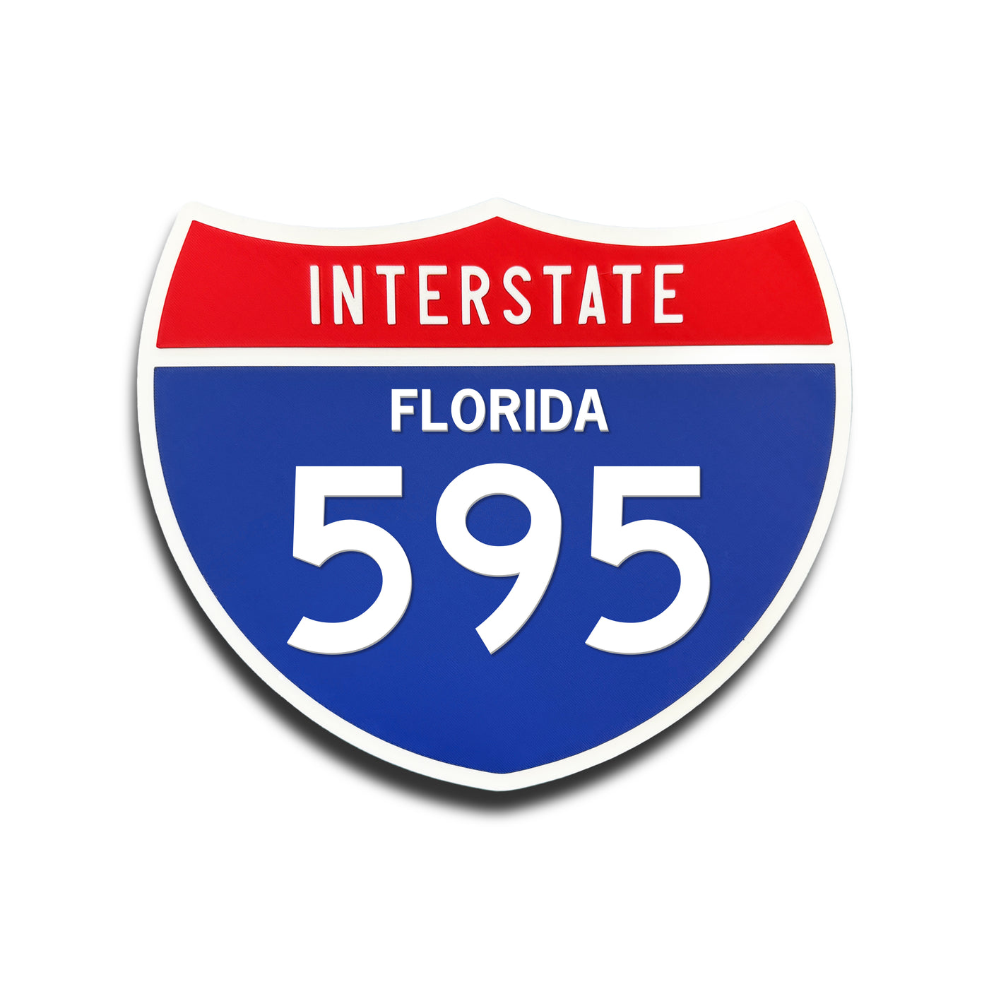 Interstate 595 Florida road sign replica front view