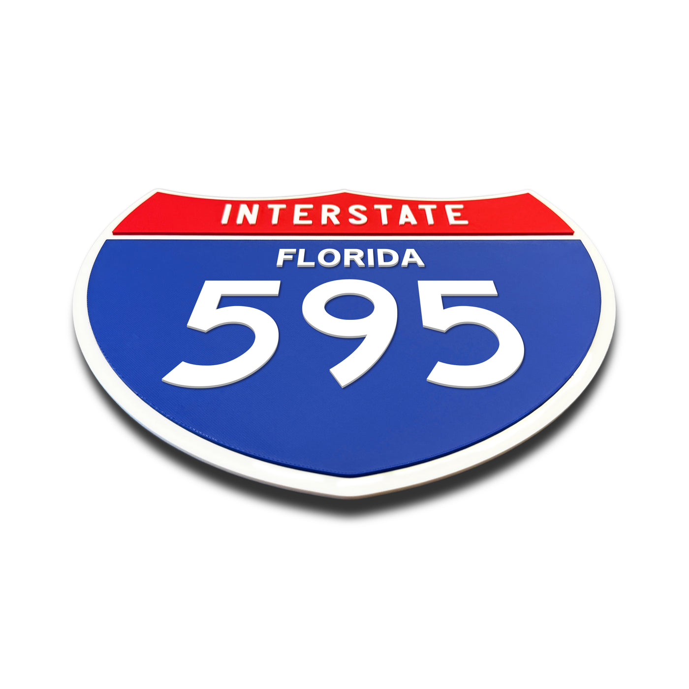 Interstate 595 – Florida road sign replica flat view
