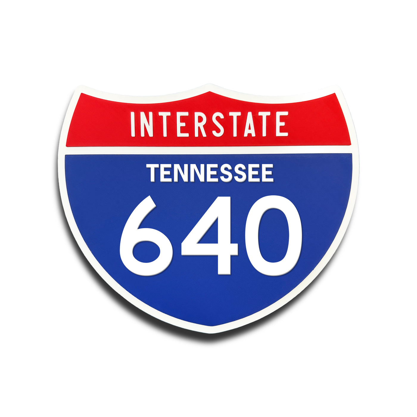 Interstate 640 Tennessee road sign replica front view
