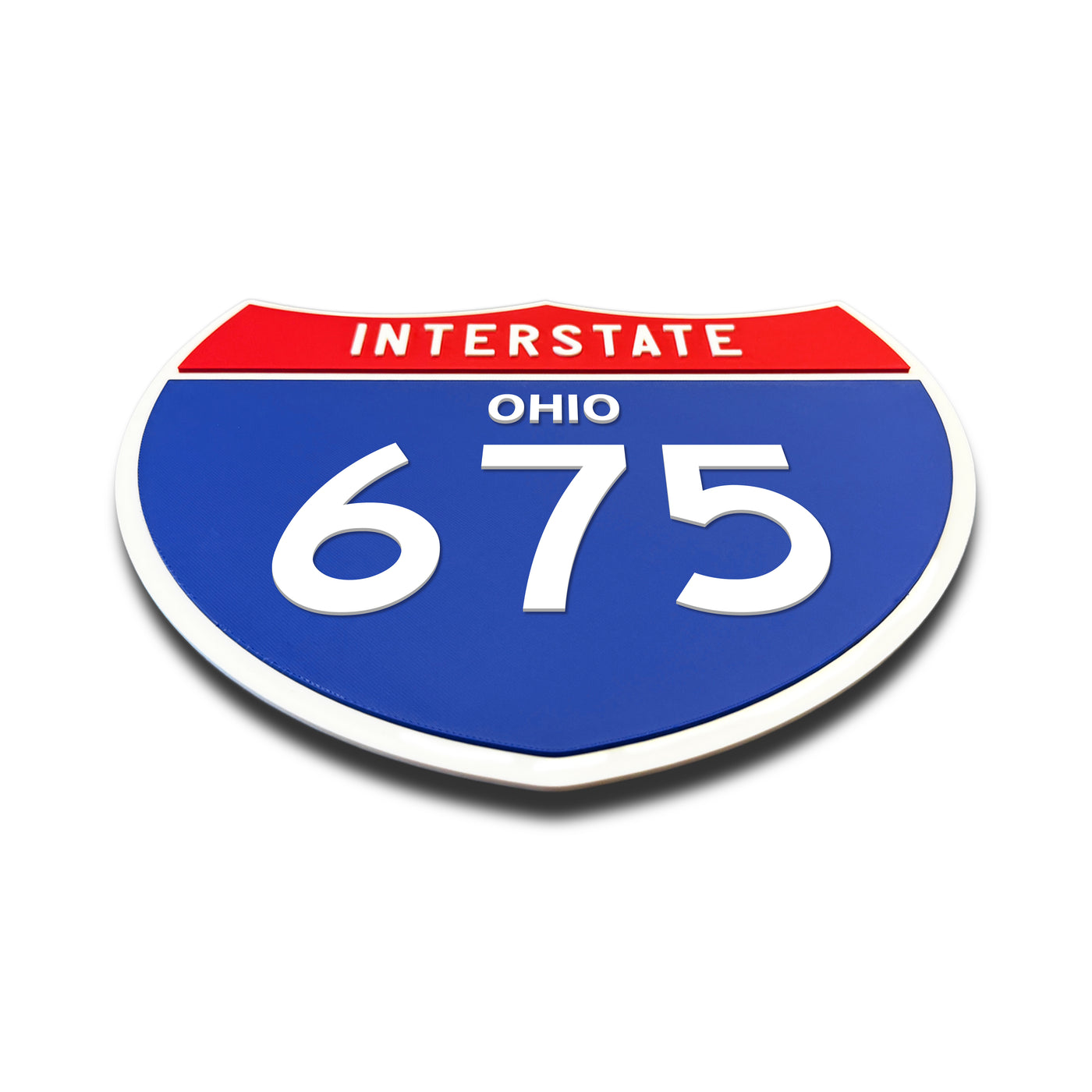 Interstate 675 – Ohio road sign replica flat view
