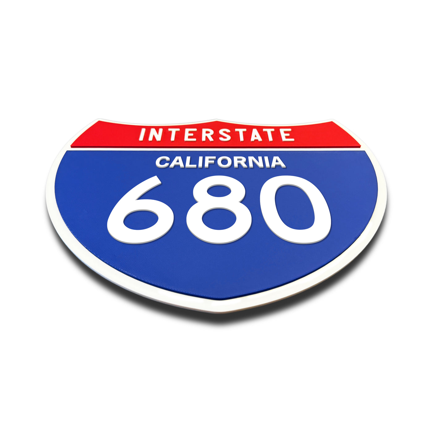 Interstate 680 – California road sign replica flat view