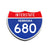 Interstate 680 Nebraska road sign replica front view