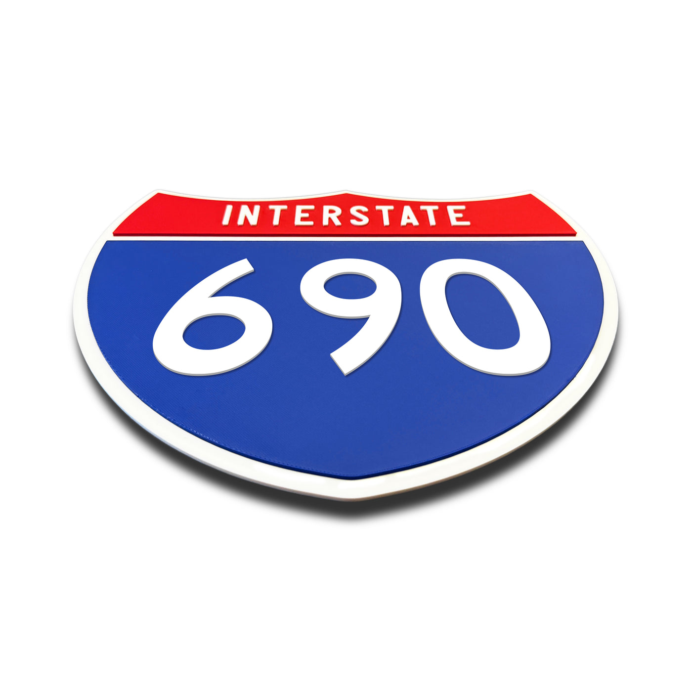 Interstate 690 Number Only road sign replica flat view