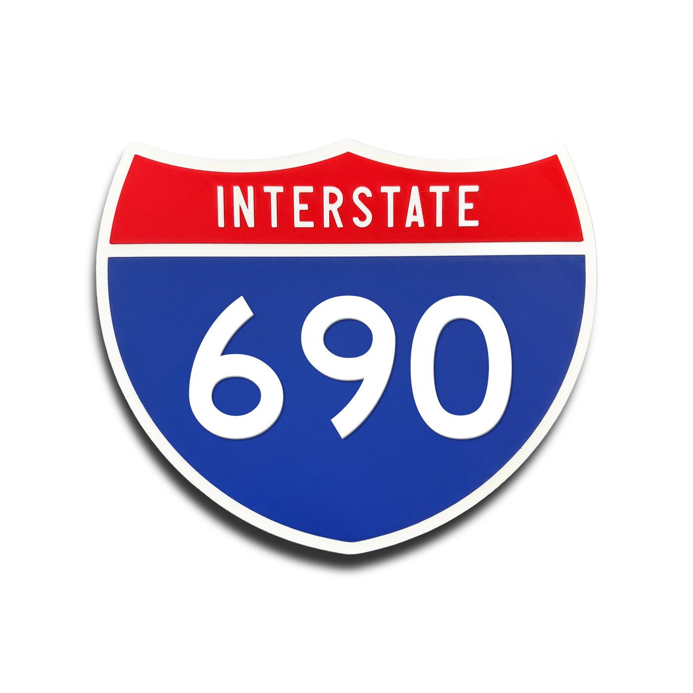 Interstate 690 Number Only road sign replica front view