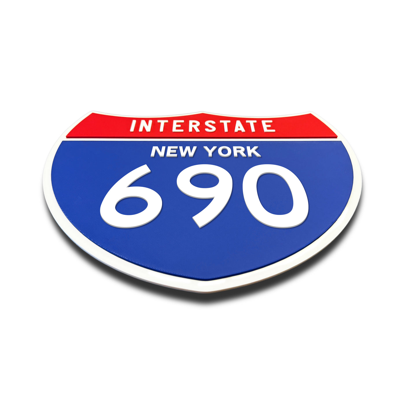 Interstate 690 – New York road sign replica flat view