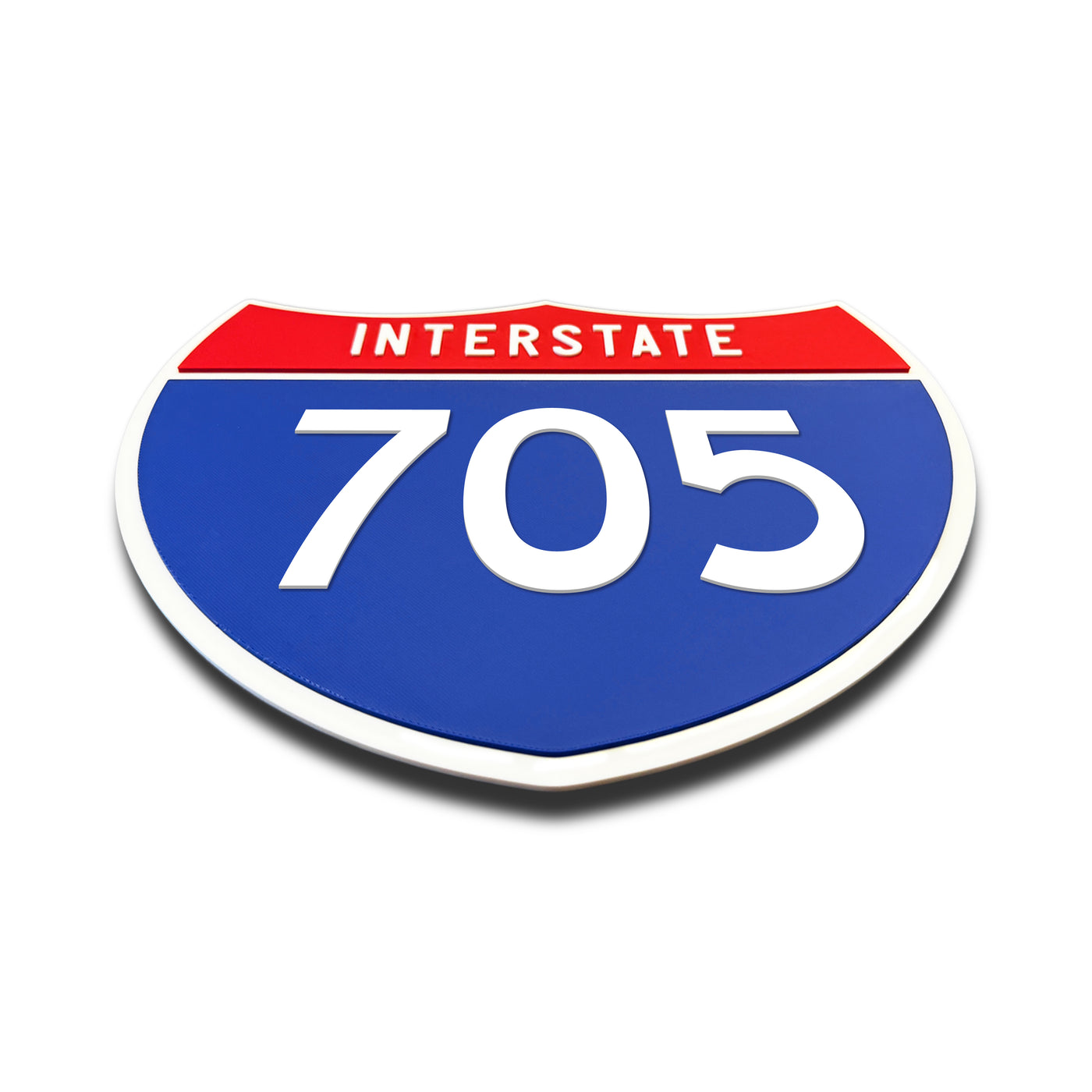 Interstate 705 Number Only road sign replica flat view