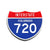 Interstate 720 Colorado road sign replica front view