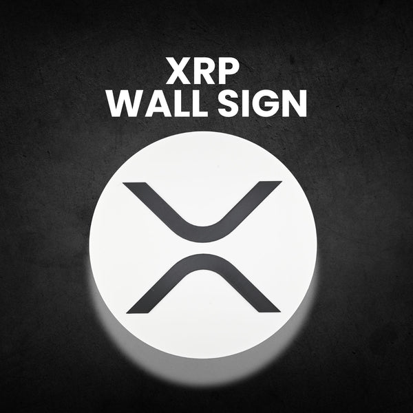 Modern XRP Wall Sign – Cryptocurrency Decor | XRP Logo Wall Art | 8.66" x 8.66" | Adhesive Backing | Perfect Gift for Crypto Enthusiasts
