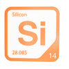 SILICON Periodic Table Tile – Educational Wall Art for Science Lovers, 5.6 x 5.6 Inches