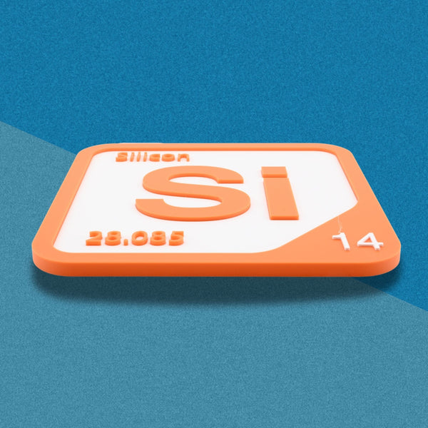 SILICON Periodic Table Tile – Educational Wall Art for Science Lovers, 5.6 x 5.6 Inches