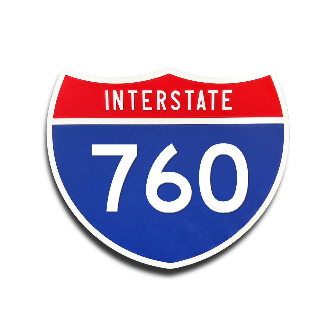 Interstate 760 Number Only road sign replica front view