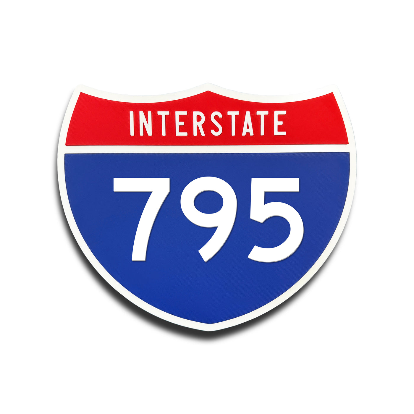 Interstate 795 Number Only road sign replica front view