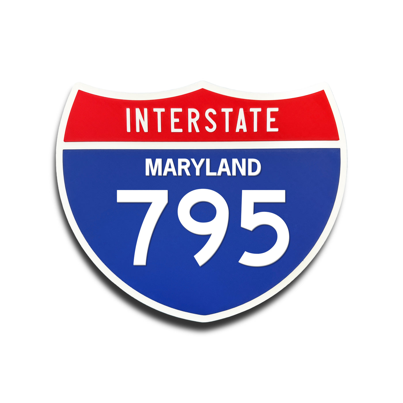 Interstate 795 Maryland road sign replica front view