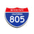 Interstate 805 California road sign replica front view