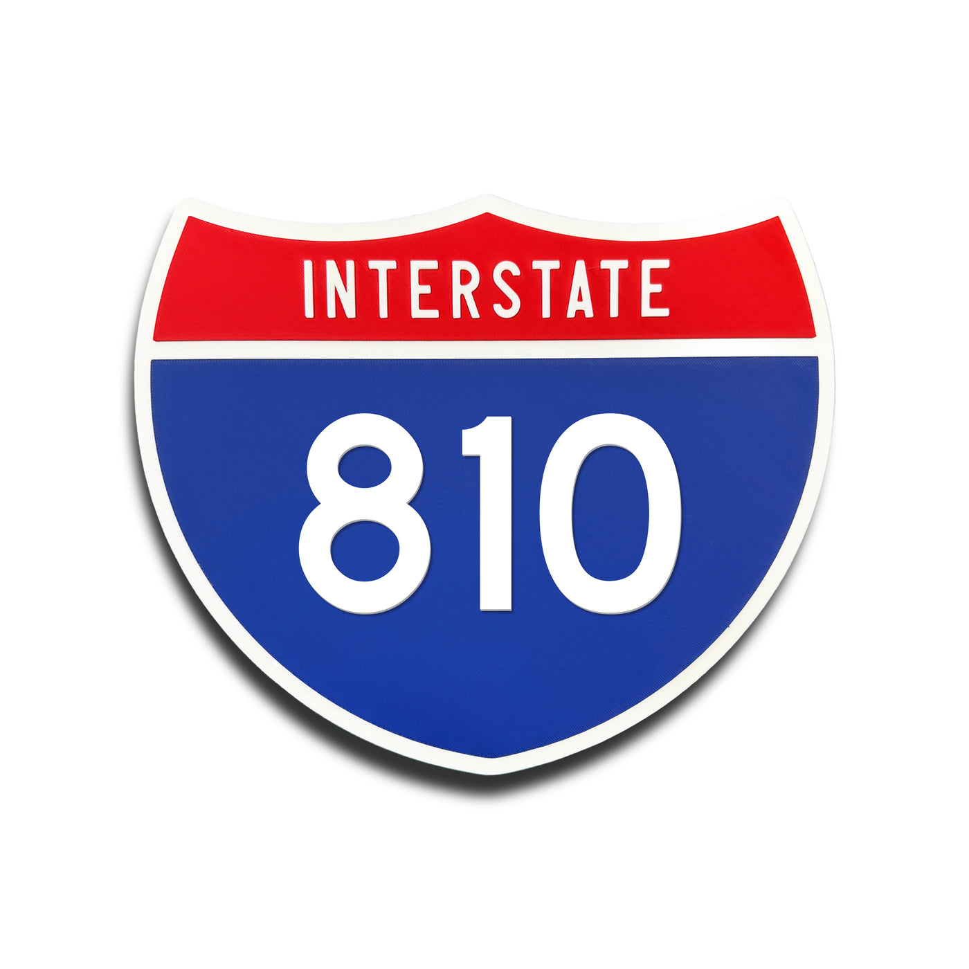 Interstate 810 Number Only road sign replica front view