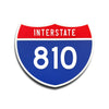 Interstate 810 Number Only road sign replica front view