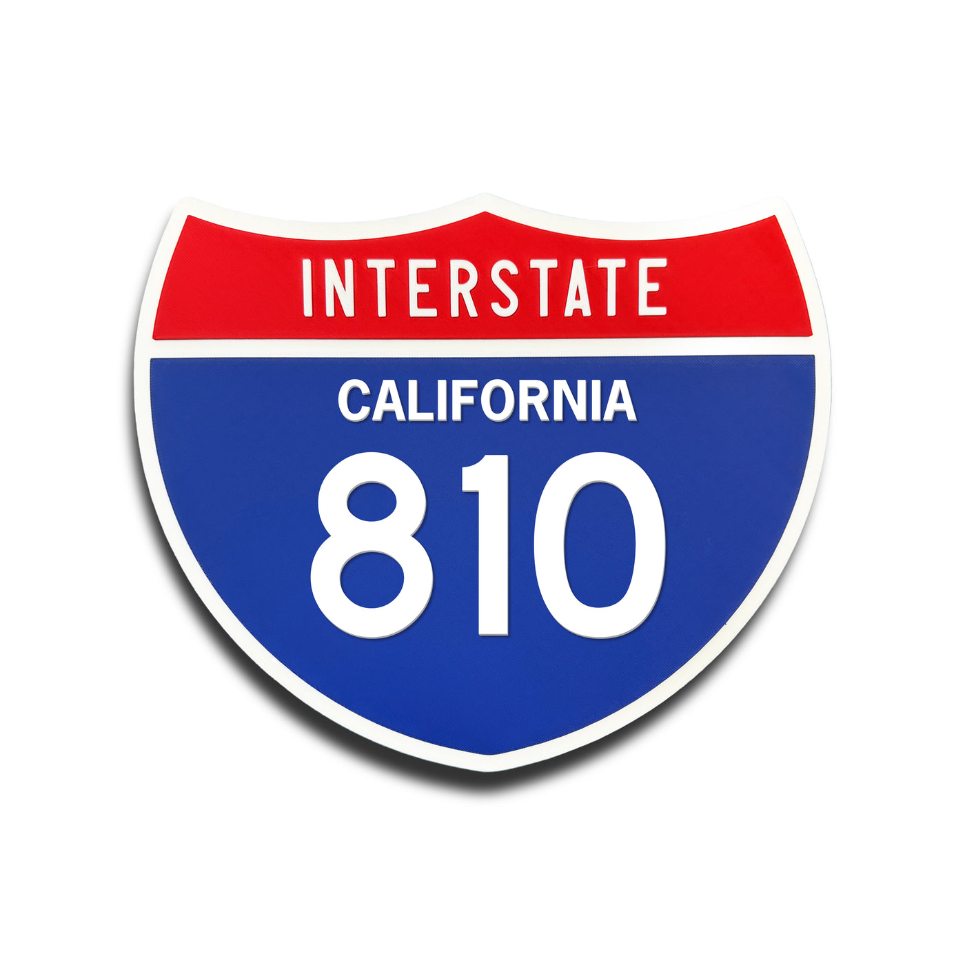 Interstate 810 California road sign replica front view