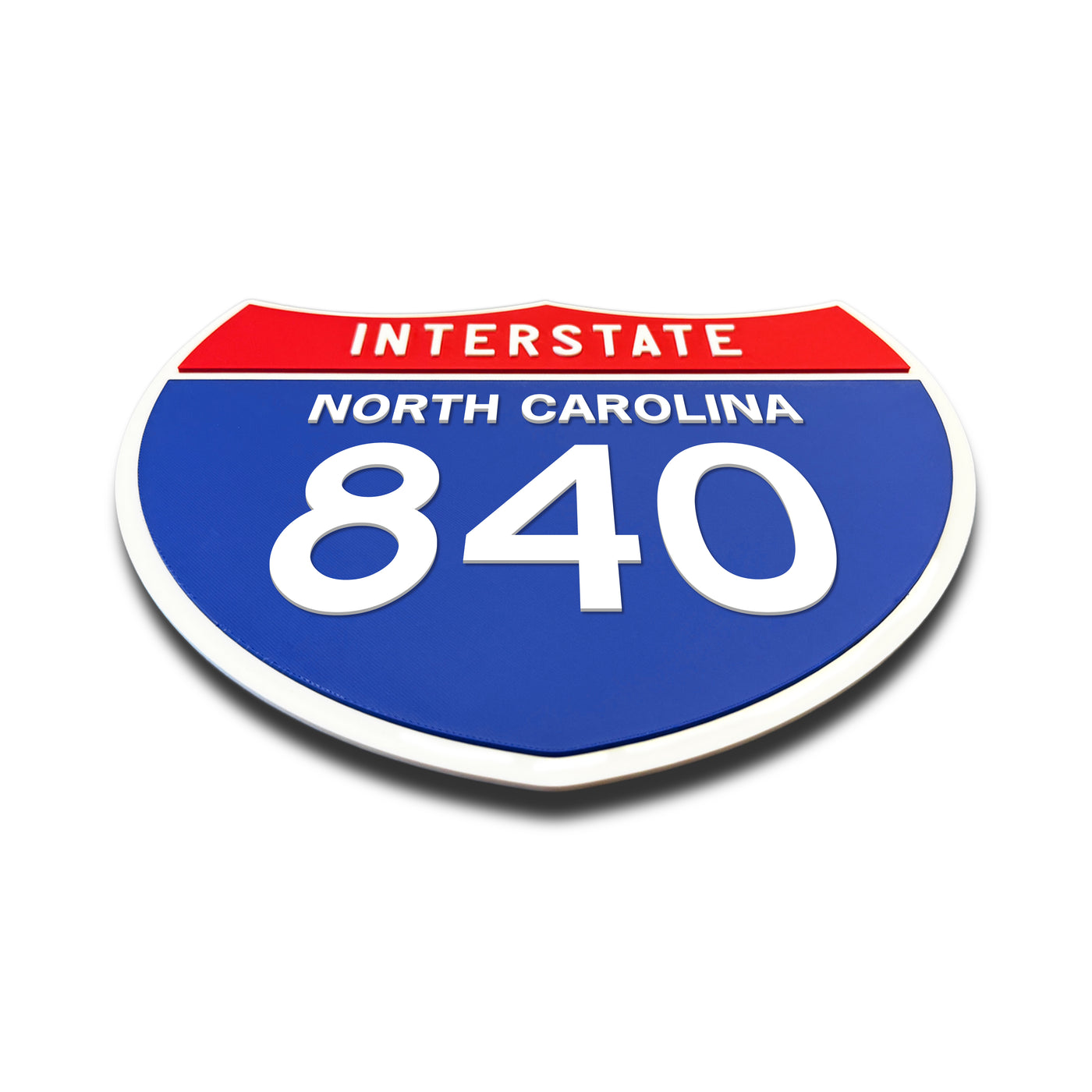 Interstate 840 – North Carolina road sign replica flat view