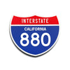 Interstate 880 California road sign replica front view