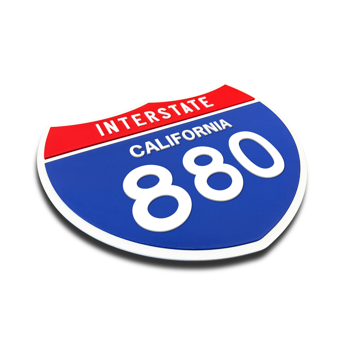 Interstate 880 – California road sign replica three-quarter view