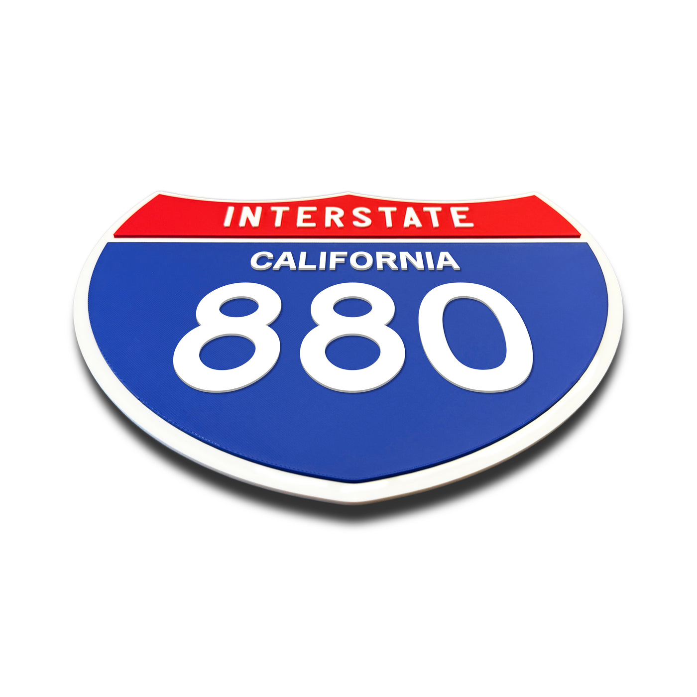 Interstate 880 – California road sign replica flat view