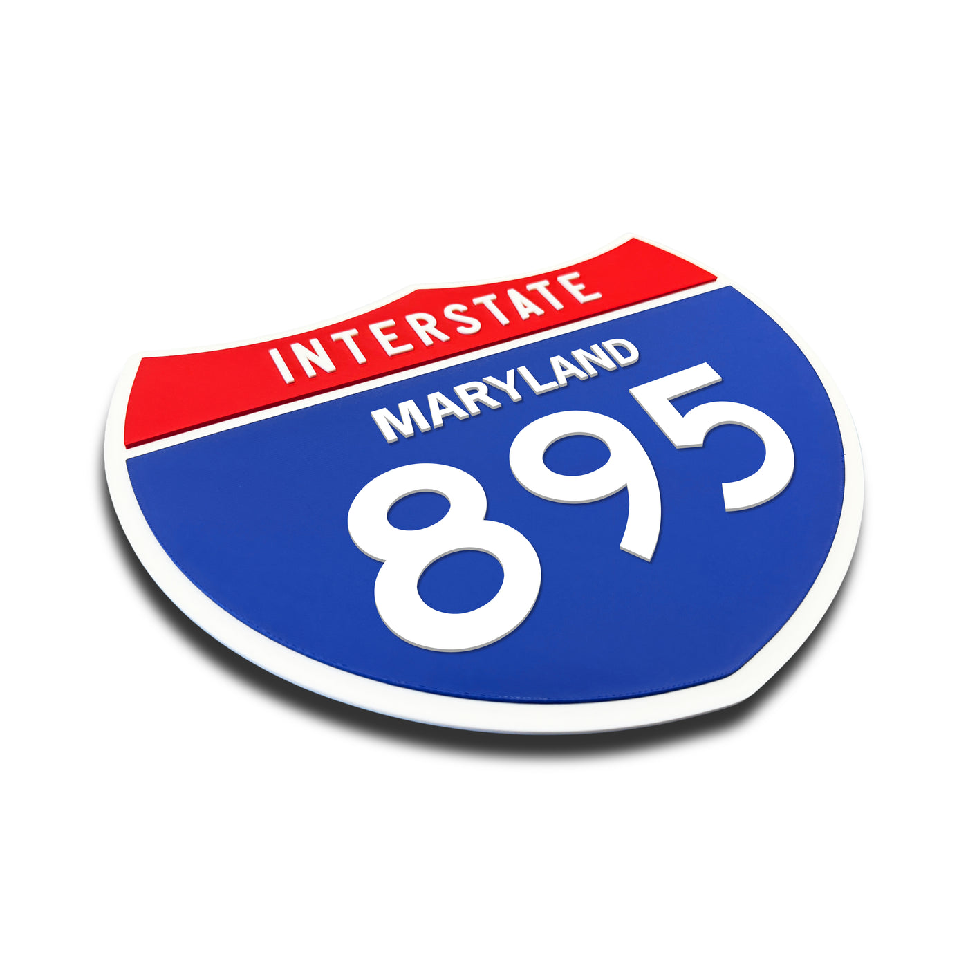 Interstate 895 – Maryland road sign replica three-quarter view