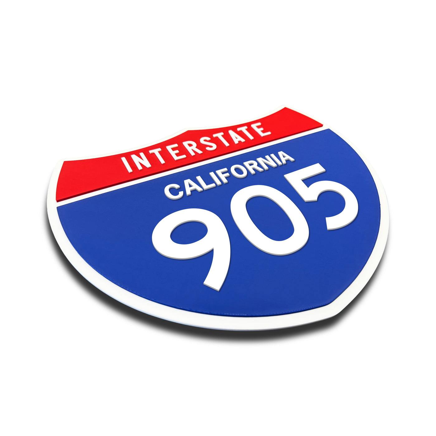 Interstate 905 – California road sign replica three-quarter view