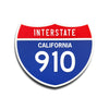 Interstate 910 California road sign replica front view